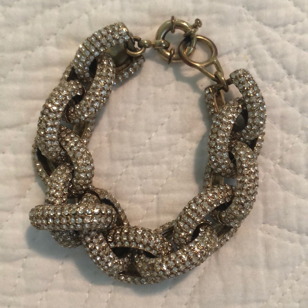 Jcrew Pave link bracelet